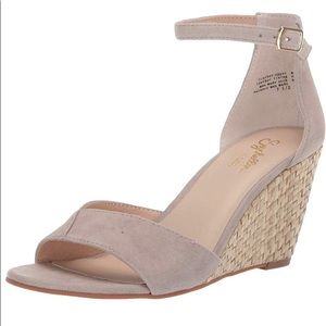 Seychelles Gray Strappy Wedge